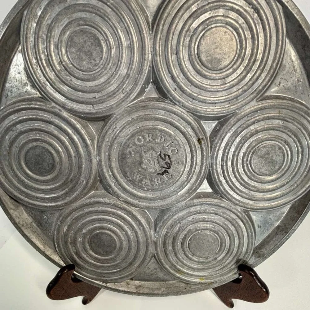NORDIC WARE Non Stick Silver Dollar Waffle Chaffle Pan Makes 7 Waffles at Once